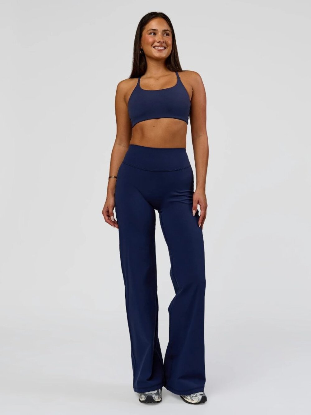 LSKD Fusion V-Contour High-Rise Pant in Future Navy, Size X-Small